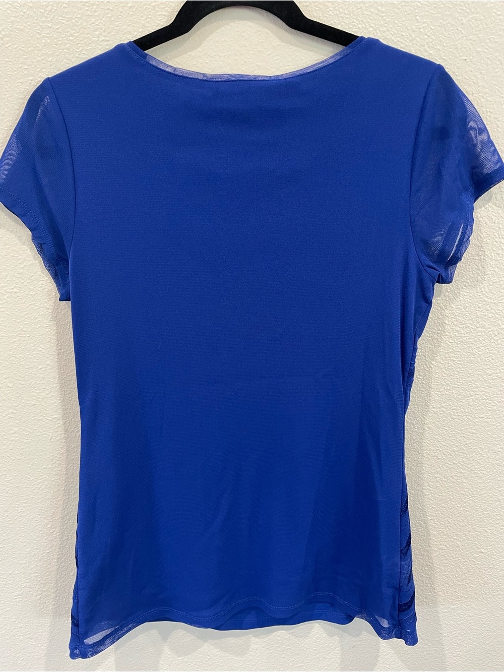 INC International Concepts BlueShort-Sleeve Scoop Neck Top - Picture 5 of 5